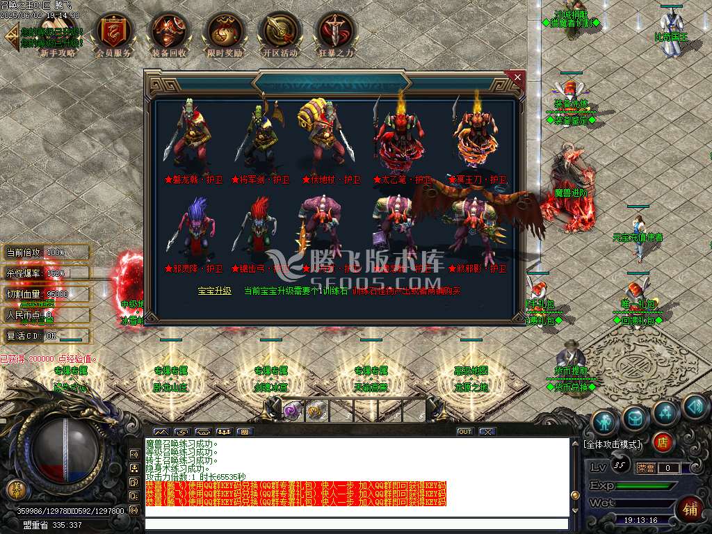 召唤之王宠物单职业传奇-wxf插件-无网站